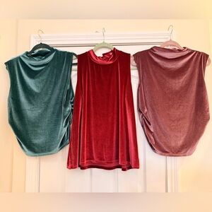 A New Day and Loft Velvet like Sleeveless Tops